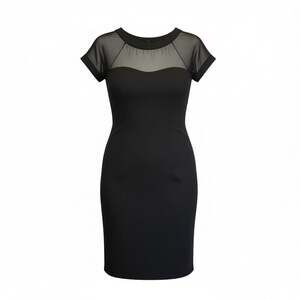 Alexa B Illusion Round Neck Cap Sleeve Sheath Dress Size 8 Party Night Out